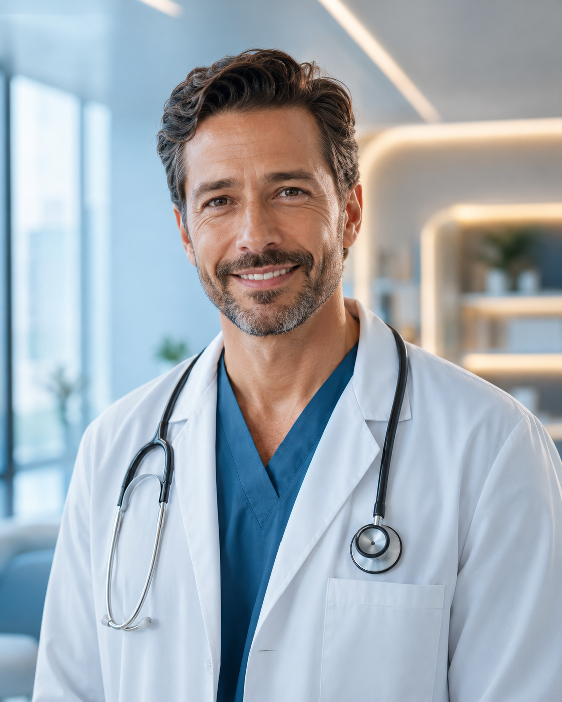 Physician in a modern clinic