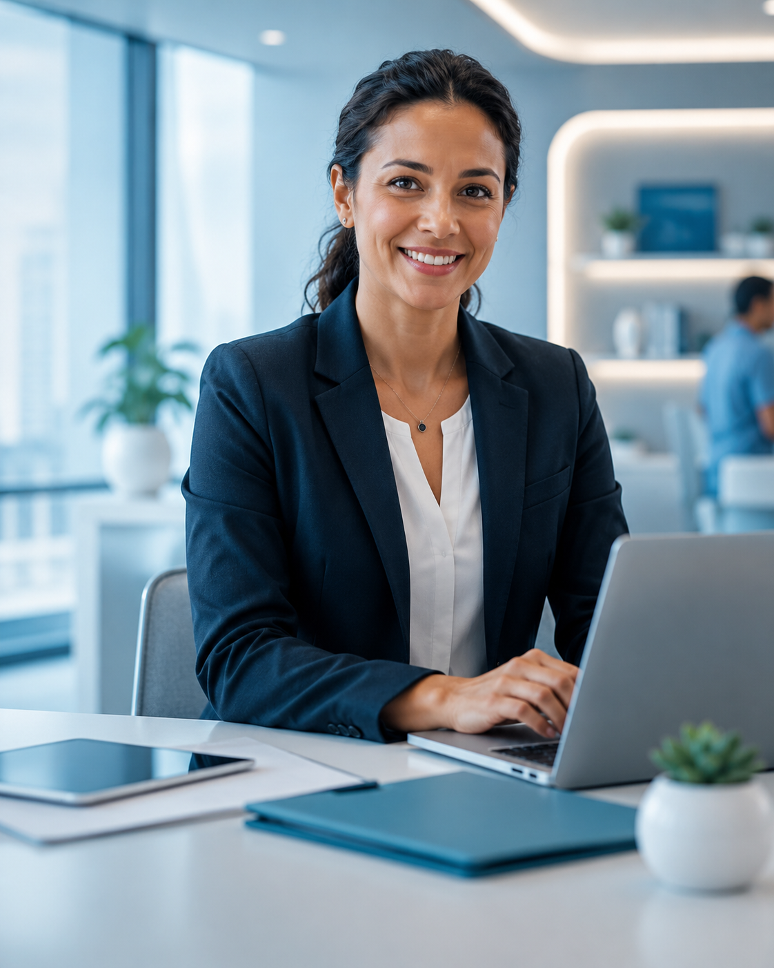 Healthcare professional in office